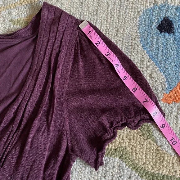 Moth I Anthro I Y2K I Sideswept Sweater Dress I Purple Motif - Picture 6 of 16